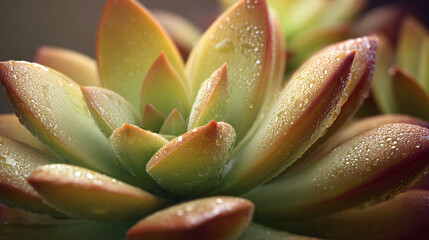 Fototapeta premium succulent plant macro detail