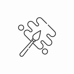 paintbrush with swirls color icon sign vector