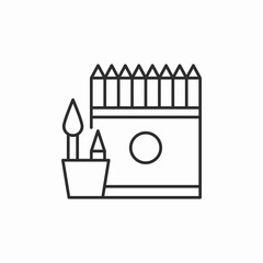 pencil brush painting tools icon sign vector