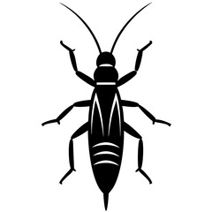 Black and White Stylized Insect Illustration