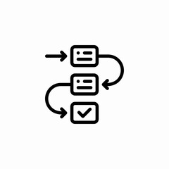 process flow icon sign vector