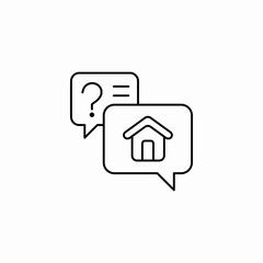 property queries icon sign vector