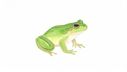 Green Frog Illustration.