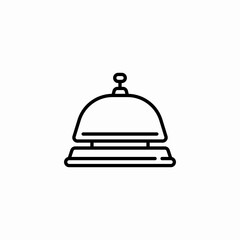 service bell reception icon sign vector
