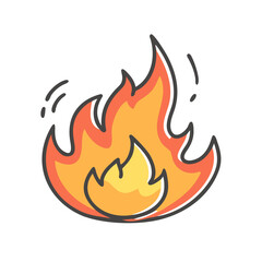 fire flame icon, fire flame vector illustration-simple illustration of fire flame, perfect for fire flame logos and icons