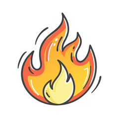 fire flame icon, fire flame vector illustration-simple illustration of fire flame, perfect for fire flame logos and icons