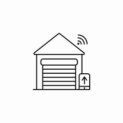 smart garage icon sign vector