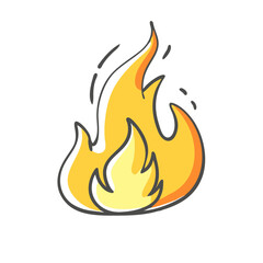 fire flame icon, fire flame vector illustration-simple illustration of fire flame, perfect for fire flame logos and icons