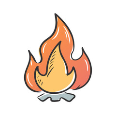 fire flame icon, fire flame vector illustration-simple illustration of fire flame, perfect for fire flame logos and icons
