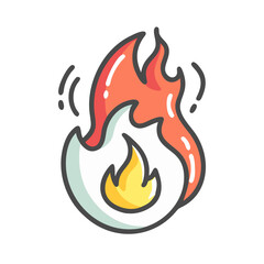 fire flame icon, fire flame vector illustration-simple illustration of fire flame, perfect for fire flame logos and icons