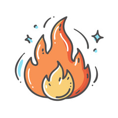 fire icon, fire vector illustration-simple illustration of fire, perfect for fire logos and icons