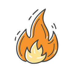 fire icon, fire vector illustration-simple illustration of fire, perfect for fire logos and icons