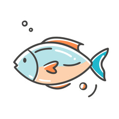fish icon, fish vector illustration-simple illustration of fish, perfect for fish logos and icons