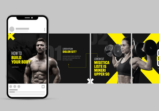 Black and Yellow Multipurpose Social Media Carousel