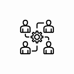 team automation icon sign vector