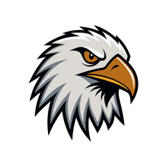 bald eagle head vector with sharp clean lines