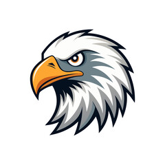 bald eagle head vector with sharp clean lines