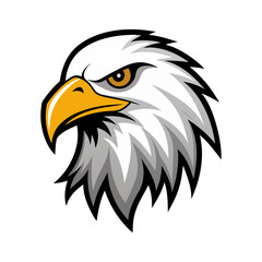 bald eagle head vector with sharp clean lines