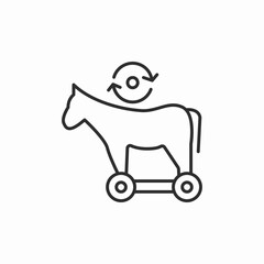trojan horse icon sign vector