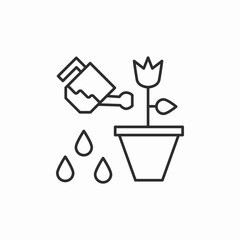 watering plants garden icon sign vector