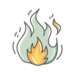 flame icon, flame vector illustration-simple illustration of flame, perfect for flame logos and icons