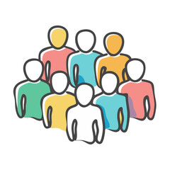 flat group of people icon, flat group of people vector illustration-simple illustration of flat group of people, perfect for flat group of people logos and icons