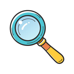 flat style magnifying glass icon, flat style magnifying glass vector illustration-simple illustration of flat style magnifying glass, perfect for flat style magnifying glass logos and icons