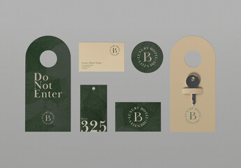 Complete Hotel Brand Identity Stationery Mockup