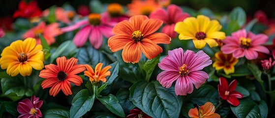 Vibrant flower display