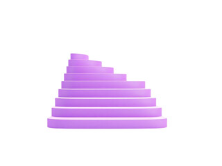 Obraz premium a lavender staircase with multiple steps isolated on a black background