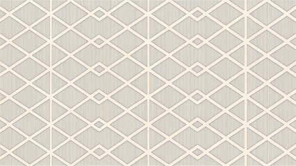 Elegant geometric pattern featuring diamond shapes and fine lines in a soft beige color, perfect for backgrounds, textiles, and modern design projects with a sophisticated touch