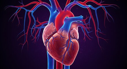 Human heart anatomy illustration