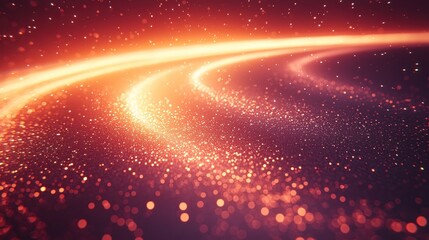 Obraz premium Abstract orange red swirl particles background