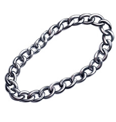 Obraz premium Silver chain isolated on a transparent background Png file format