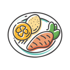 food icon, food vector illustration-simple illustration of food, perfect for food logos and icons