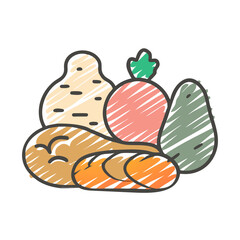 food related icon, food related vector illustration-simple illustration of food related, perfect for food related logos and icons