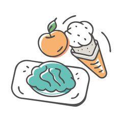 food related icon, food related vector illustration-simple illustration of food related, perfect for food related logos and icons