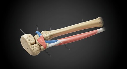 Human leg anatomy illustration