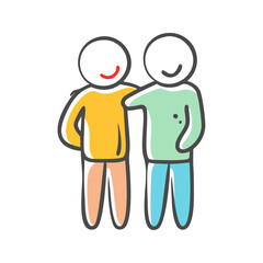friends icon, friends vector illustration-simple illustration of friends, perfect for friends logos and icons