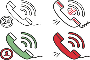 vector illustration of a set of icons