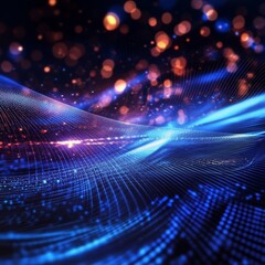 Futuristic technology wave  Vector illustration eps10 with transparency