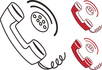 vector illustration of a telephone receiver