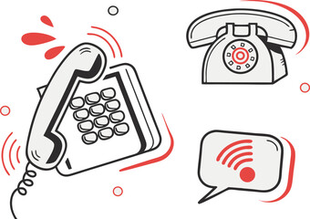 phone icon on red background