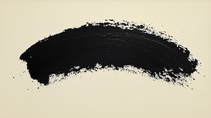 Black ink brush stroke