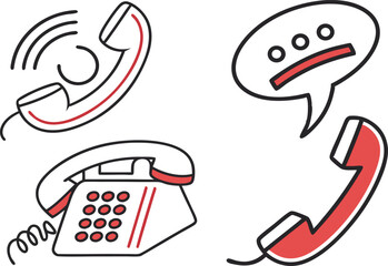 vector illustration of a telephone