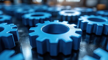 Blue gears array