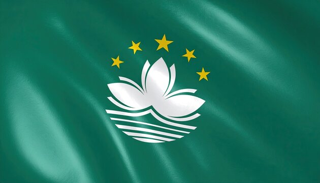 Macau Flag Waving. - Powered by Adobe