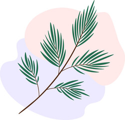 A branch. Minimalistic background