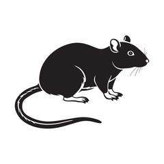 Fototapeta premium brown rat vector silhouette
