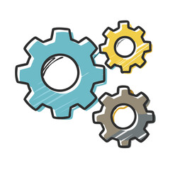 gear wheels icon, gear wheels vector illustration-simple illustration of gear wheels, perfect for gear wheels logos and icons
